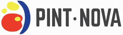 PINT.NOVA logo with yellow and red abstract shapes on the left and bold gray text PINT.NOVA.