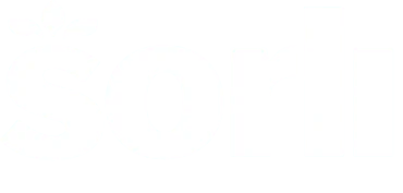 Logo with bold white letters spelling 'Sorl' on a teal background