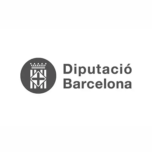 Diputació Barcelona logo: gray circular crest with crown and shield, next to the text Diputació Barcelona.