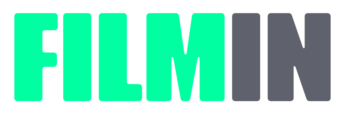 Logo reading FILMIN with 'FILM' in bright green and 'IN' in dark gray on a black background.